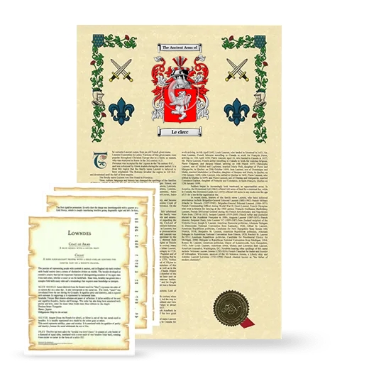 Le clerc Armorial History and Symbolism package